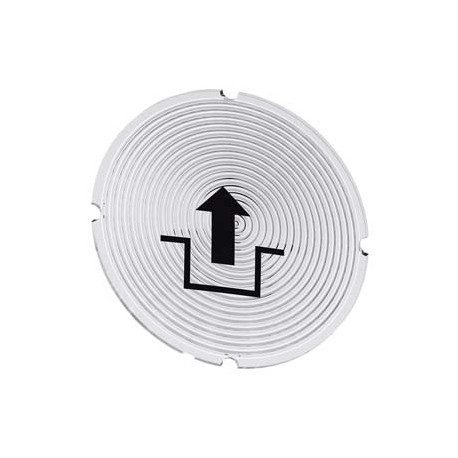 3SU1900-0AB71-0RL0 SIEMENS Inscription plate for illuminated pushbutton, round, milky with black font, with ..