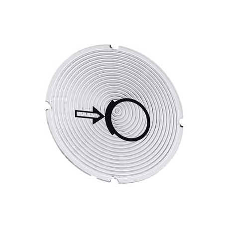 3SU1900-0AB71-0RH0 SIEMENS Inscription plate for illuminated pushbutton, round, milky with black font, with ..
