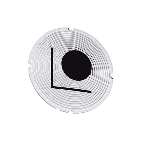 3SU1900-0AB71-0RM0 SIEMENS Inscription plate for illuminated pushbutton, round, milky with black font, with ..