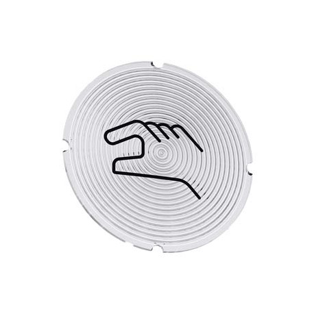3SU1900-0AB71-0RP0 SIEMENS Inscription plate for illuminated pushbutton, round, milky with black font, with ..
