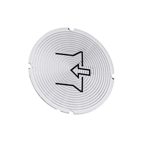 3SU1900-0AB71-0RR0 SIEMENS Inscription plate for illuminated pushbutton, round, milky with black font, with ..