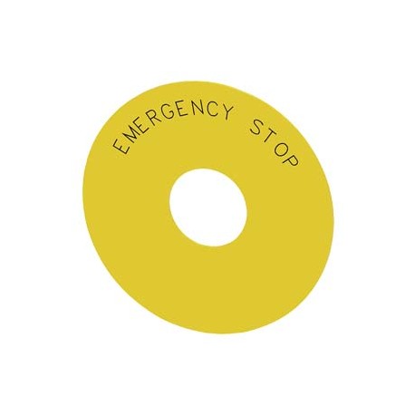 3SU1900-0BC31-0DA0 SIEMENS Backing plate round, for EMERGENCY STOP mushroom pushbutton, yellow, self-adhesiv..