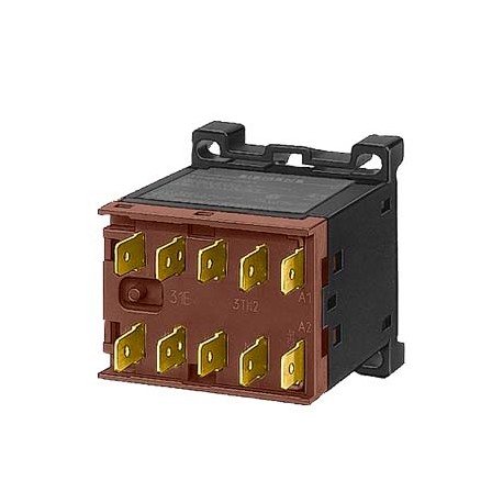  3TF2010-3AB0 SIEMENS CONTACTOR, SIZE 00, 3-POLE AC-3, 4KW/400V, TAB CONNECTOR SNAP-ON MOUNTING ON STANDARD ..