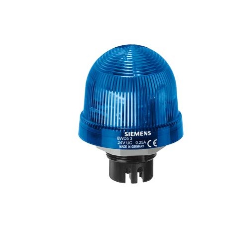 8WD5300-1AF SIEMENS Integrated signal lamp, continuous light, blue, 12-230 V AC/DC, Diameter 70 mm