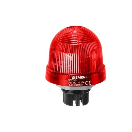 8WD5320-5BB SIEMENS Lámpara incorporada luz intermitente, con LED integrado, rojo, AC/DC 24 V, 70 mm de diám..