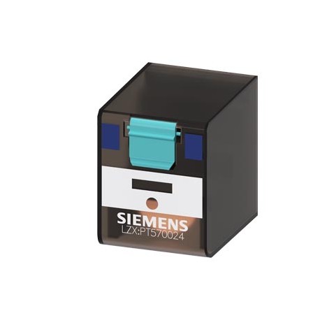 LZX:PT570024 SIEMENS Plug-in relay, 4 changeover contacts 24 V DC, 6 A, Width 22.5 mm for LZS sockets