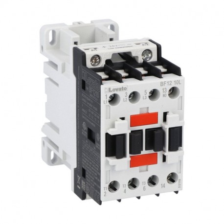 BF1210L024 LOVATO Contactor Tripolar 12A AC3 1 NA Bobina 12V DC Bajo Consumo