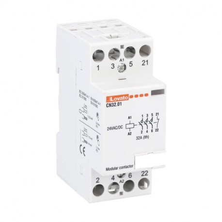 CN3201024 LOVATO Параметры 32A AC1, 24VAC/DC (3HO+1H3)
