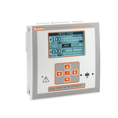 DCRG8 LOVATO AUTOMATIC POWER FACTOR CONTROLLER, DCRG SERIES, 8 STEPS, EXPANDABLE UP TO 24 STEPS