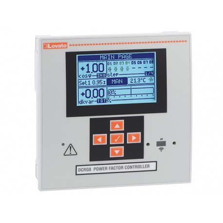 DCRG8 LOVATO Controlador automático de FATOR DE POTÊNCIA, SERIES DCRG, 8 PASSOS, expansível até 24 passos