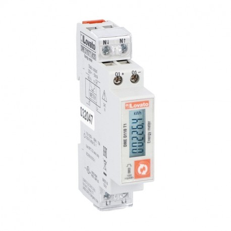 DMED110T1A120 LOVATO ENERGY METER, PHASE UNIQUE, NON EXTENSIBLE, DIGITAL AVEC ECRAN LCD, 40A RACCORDEMENT DI..