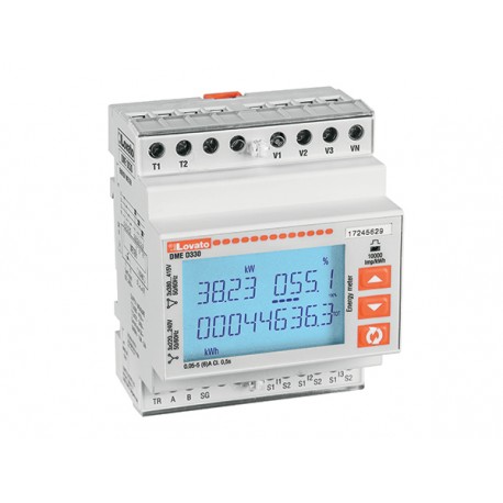 DMED330 LOVATO ENERGY METER, THREE PHASE WITH OR WITHOUT NEUTRAL, NON EXPANDABLE, CONNECTION BY CT /5A SECON..