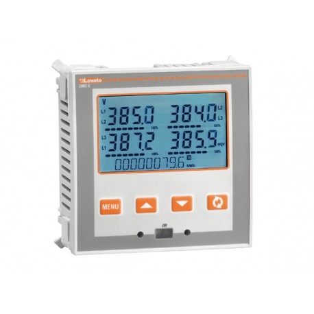DMG610 LOVATO FLUSH-MOUNT LCD MULTIMETER, EXPANDABLE, BACKLIGHT ICON LCD, 72X46MM/2.8X1.8”, AUXILIARY SUPPLY..