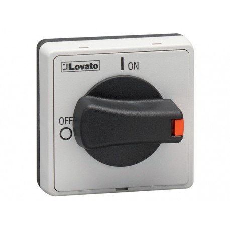 GAX68B LOVATO DOOR COUPLING HANDLE, PADLOCKABLE. BLACK, ROTATING, FOR GA016A…GA063SA, GA040D, GA016C…GA040C ..