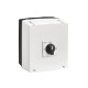 GAZ025ET8 LOVATO FOUR-POLE LINE CHANGEOVER SWITCHES I-0-II IN UL/CSA TYPE 4/4X NON-METALLIC ENCLOSURE, 25A