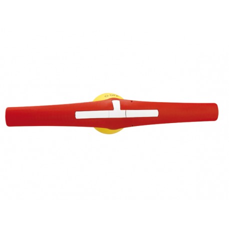 GEX68N LOVATO PORTE ATTELAGE LEVIER, CADENASSABLES. ROUGE / JAUNE TYPE DE ROTATION AVEC VIS DE FIXATION SUR ..