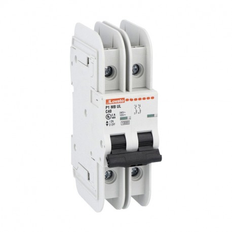 P1MBUL2PC40 LOVATO INTERRUTTORE MAGNETOTERMICO, 1P 10KA. 2 MODULI, CARATTERISTICA C, 40A