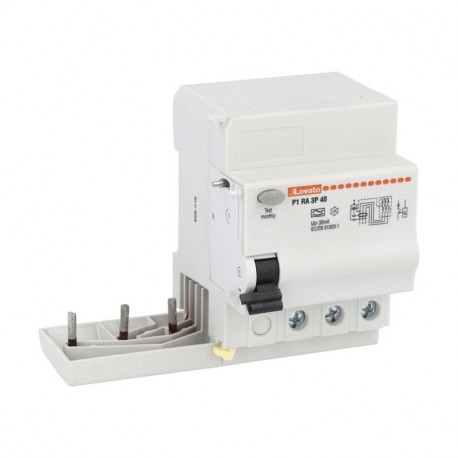 P1RA3P40A030 LOVATO BLOCCO DIFFERENZIALE, 3P TIPO A, 40A (IΔn 30mA)
