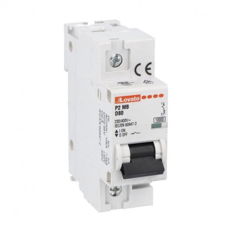 P2MB1PD080 LOVATO INTERRUTTORE MAGNETOTERMICO, 1P, 2P, 3P E 4P 10KA, CARATTERISTICA D, 80A