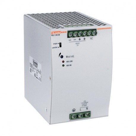 PSL124048 LOVATO DIN RAIL SWITCHING POWER SUPPLY, SINGLE PHASE. 48VDC, 5A / 240W