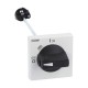 SM2X18B200R LOVATO PADLOCKABLE IP65 (4X) DOOR COUPLING HANDLE. BLACK COMPLETE WITH ROD LENGTH 200MM