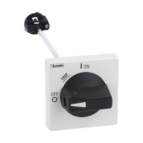 SM2X18B200R LOVATO PADLOCKABLE IP65 (4X) DOOR COUPLING HANDLE. BLACK COMPLETE WITH ROD LENGTH 200MM