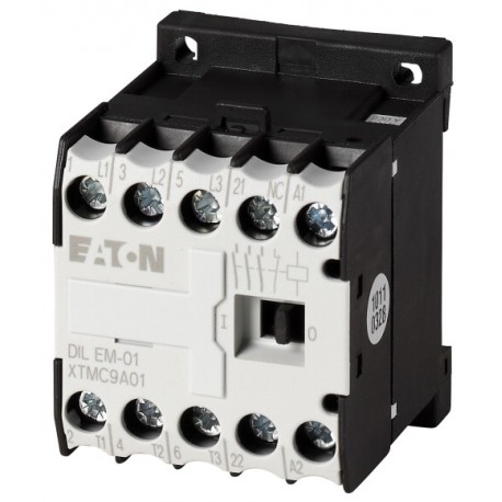 DILEM-01(TVC100) 000640 XTMC9A01E6 EATON ELECTRIC Силовой контактор 3-полюсный + 1 размыкающий контакт 4 кВт..