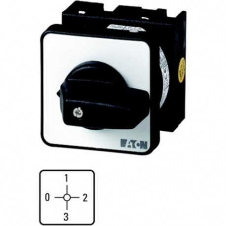 T0-2-15052/E 011214 EATON ELECTRIC Stufenschalter, Kontakte: 3, 20 A, Frontschild: 0-3, 90 °, rastend, Einbau