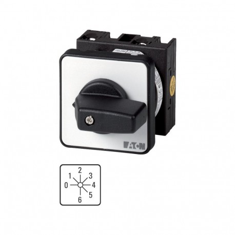 T0-3-145/E 012308 Y7-12308 EATON ELECTRIC Stufenschalter, Kontakte: 6, 20 A, Frontschild: 0-6, 45 °, rastend..