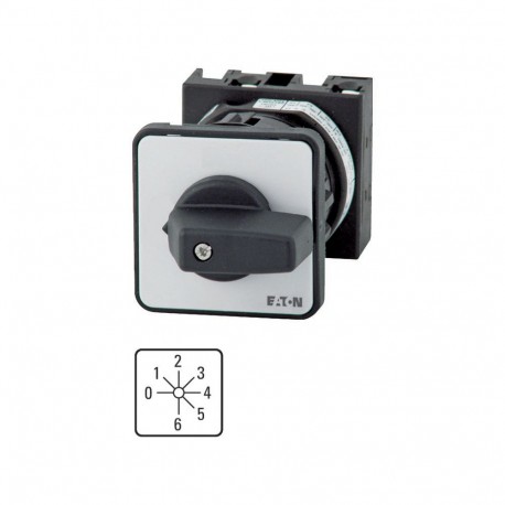 T0-3-145/EZ 012309 Y7-12309 EATON ELECTRIC Interruptores Passo, contatos: 6, 20 A, o painel frontal: 0-6, 45..