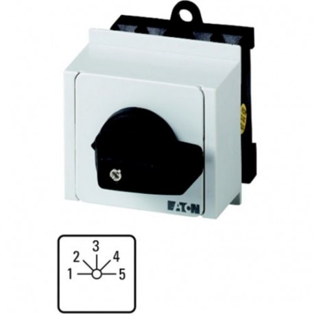 T0-3-150/IVS 012383 EATON ELECTRIC Ступенчатые выключатели, контакты: 5, 20 A, Передняя панель: 1-5, 45 °, с..