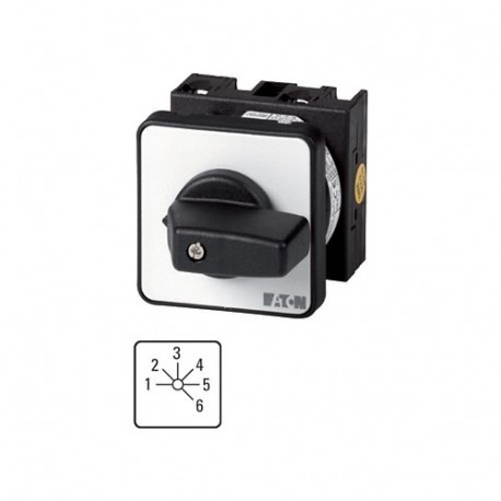 T0-3-15006/E 012416 Y7-12416 EATON ELECTRIC Interruptores Passo, contatos: 6, 20 A, o painel frontal: 1-6, 4..