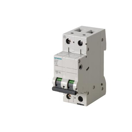 5SL6206-7 SIEMENS Miniature circuit breaker 400 V 6kA, 2-pole, C, 6A