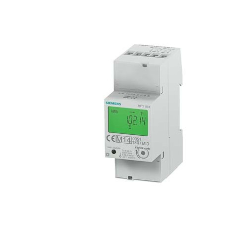 7KT1531 SIEMENS Contatori di energia con display LC, monofase, 80A, 2xS0,2 tariffa, collegamento diretto con..