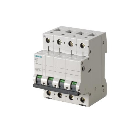 5SL6406-7 SIEMENS Miniature circuit breaker 400 V 6kA, 4-pole, C, 6A
