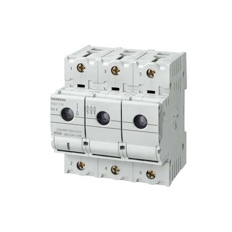 5SG7133 SIEMENS MINIZED, Switch disconnector with Fuse, D02, 3-pole, In: 63 A, Un AC: 400 V