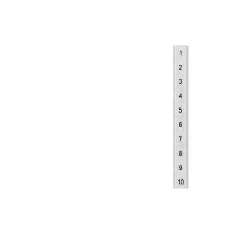 8WH8141-4AB25 SIEMENS Labeling plate, flat, with 21-30 horizontal, Terminal width: 8.2 mm, H: 6.4 mm, white