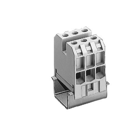 8WA1304 SIEMENS Through-type terminal thermoplast Screw terminal on both sides Block 3 terminals 30.2 mm, Si..