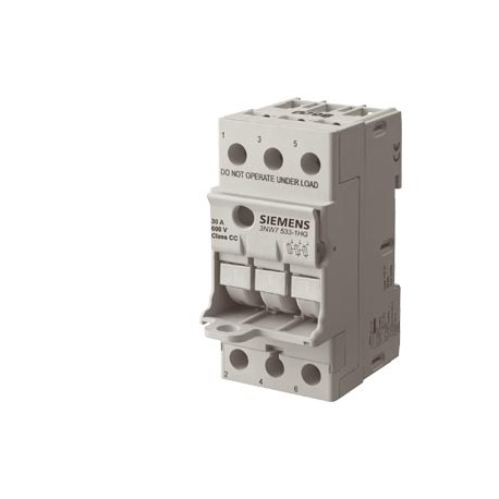 3NW7533-1HG SIEMENS SENTRON, portafusibile, Classe CC, a 3 poli, In: 30 A, Un AC: 600 V, esecuzione compatta..