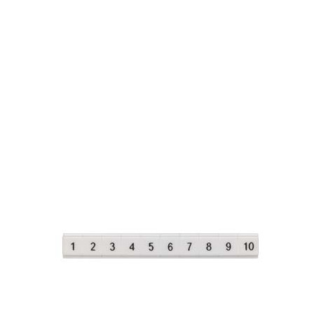 8WH8121-2AB85 SIEMENS Labeling plate, flat, with 81-90, vertical, Terminal width: 5.2 mm, H: 6.4 mm, white