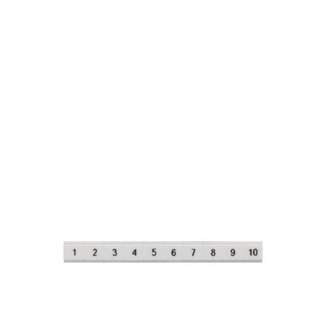 8WH8121-3AB35 SIEMENS Labeling plate, flat, with 31-40 vertical, Terminal width: 6.2 mm, H: 6.4 mm, white