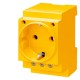 5TE6810 SIEMENS presa Schuko 16 A gialla secondo DIN VDE 0620 per montaggio in quadri di distribuzione