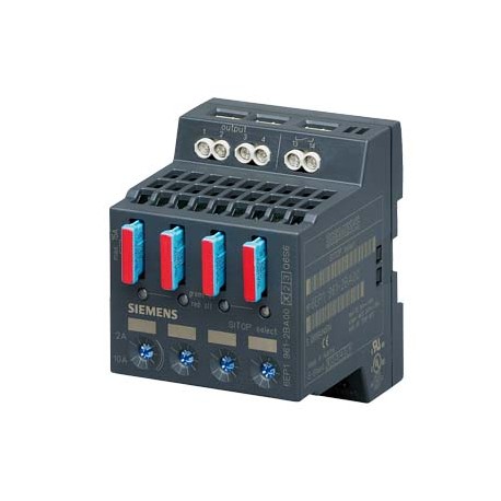 6EP1961-2BA00 SIEMENS SITOP select Module de diagnostic 4 canaux Entrée : 24 V CC/40 A Sortie : 24 V CC/4x 1..