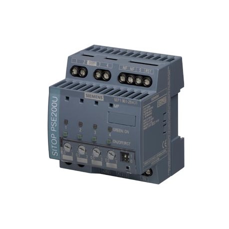 6EP1961-2BA31 SIEMENS SITOP PSE200U 3 A Selectivity module 4-channel input: DC 24 V/12 A output: 24 V DC/4x ..