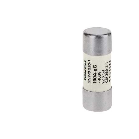 3NW6207-1 SIEMENS SENTRON, cartucho fusible cilíndrico, 22 × 58 mm, 20 A, fund. gris, Un AC: 690 V