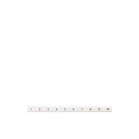 8WH8141-5AB05 SIEMENS Labeling plate, flat, with 1-10 horizontal, Terminal width: 10.2 mm, H: 6.4 mm, white