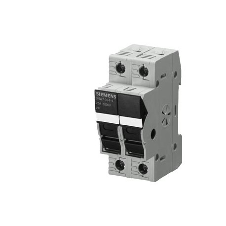 3NW7023-4 SIEMENS SENTRON, portafusibili per cartucce cilindriche, 10x38 mm, a 2 poli, In: 30 A, Ue DC: 1000..