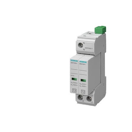 5SD7422-1 SIEMENS scaricatore di sovratensione tipo 2 classe di requisiti C, UC 350V moduli di protezione in..