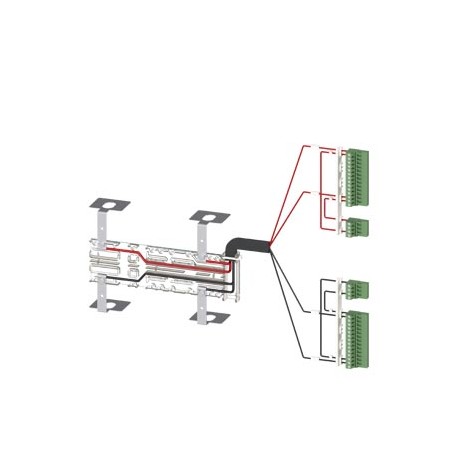 3KC9833-3 SIEMENS Accessory for 3KC8 Power supply cable for connection at the bottom 2-pole for 630 A for 3-..