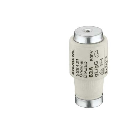 5SB431 SIEMENS cartuccia fusibile DIAZED 500 V per protezione di cavi e conduttori gG, grandezza DIII, E33, ..